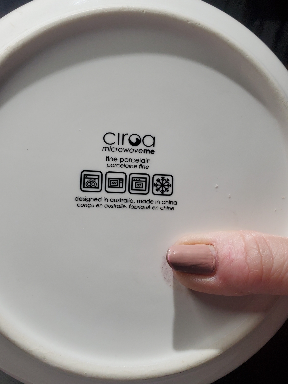 Ciroa Take MeTo Paris Porcelain Lg 6 Cup Micro Storage Bowl W Vented Lid Discont - Picture 3 of 5